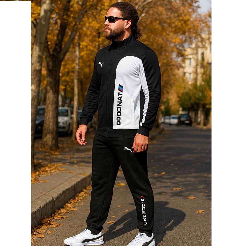 ست سوییشرت شلوار مردانه مشکی مدل MotorSport