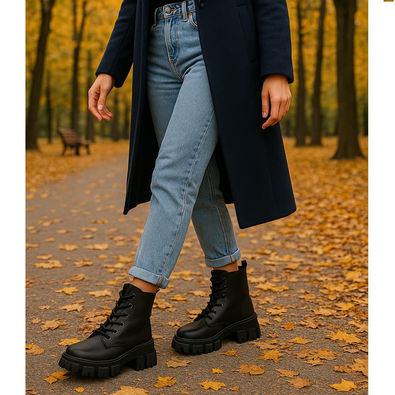 نیم بوت زنانه مشکی مدل Roxana