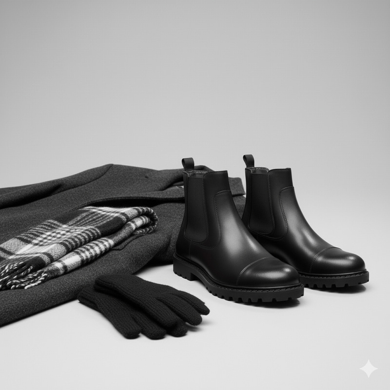 نیم بوت مردانه بغل کش مدل smith-مشکی